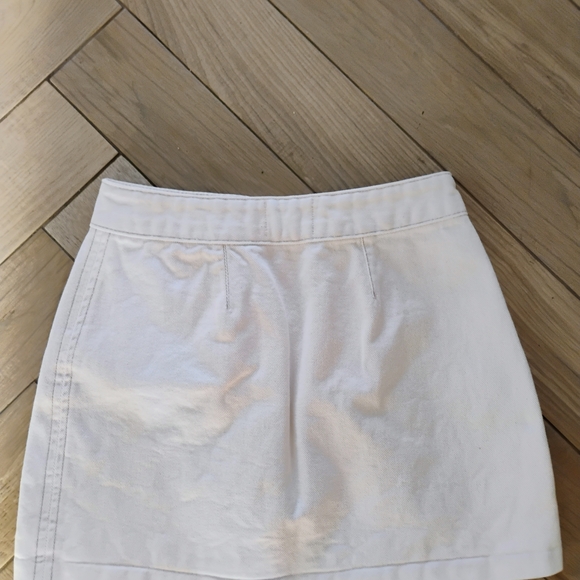 Sezane Coline Skirt Size 34 US 2 Ecru Button Down Mini - Picture 5 of 7